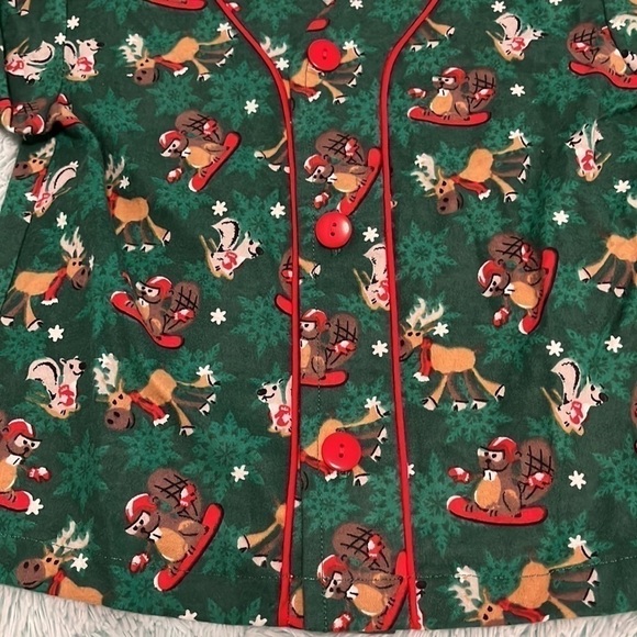 Nwot Kids 100% Cotton Flannel Two Piece Pyjama Set Size 4 - Picture 4 of 6